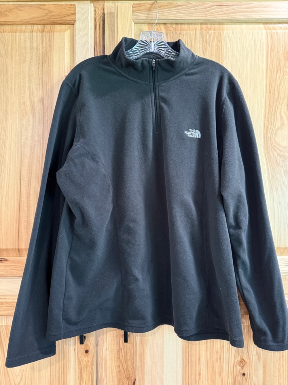 The North Face Women’s Black Cozy Outdoor Quarter Zip Fleece Pullover Size XXL